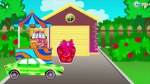 Truck Cars cartoon 2D Animation episodes for kids Police Car with Fire Truck Learn To Build Trucks