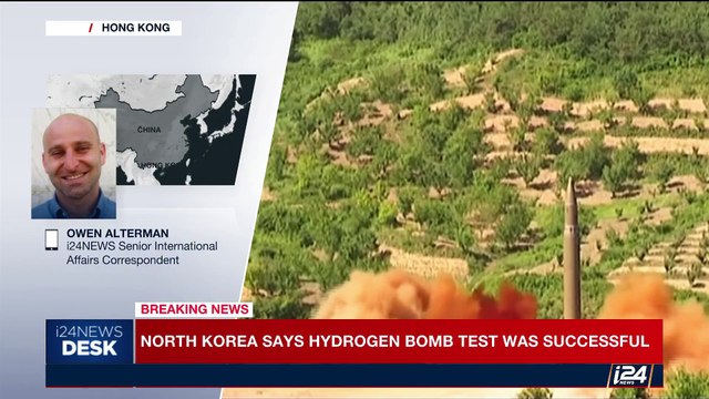 i24NEWS DESK | North Korea confirms 6th nuclear test carried out | Sunday, September 3rd 2017