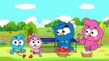 Birds Family Made a Hole in The Pool Eps Cartoon Animation Nursery Rhymes by Arnold Thurlo