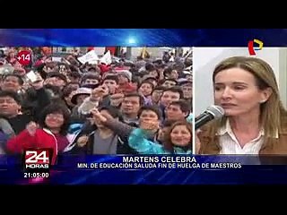 Marilú Martens se manifiesta sobre suspensión de huelga de maestros