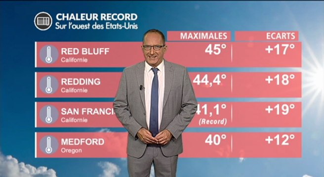 Météo Etats-Unis : très fortes chaleurs et incendies en Californie