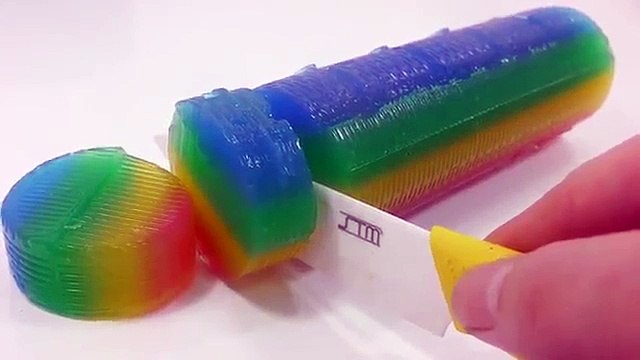 Цвета Готовка поделки как желе Узнайте сделать пудинг Радуга Рецепт рулон в Кому в Это Радуга цвета морской водоросли желе пудинг