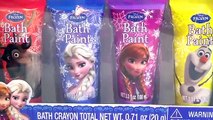 Disney Frozen Bathtub Fingerpaint Soap, Learn Colors, Fun with Anna, Elsa, Olaf, Kristoff