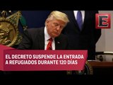 Trump firma decreto para suspender la entrada a refugiados