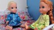 Et bébés bébé garder les enfants mal bain poupée gelé temps équipe les tout-petits jouets jumelle jumeaux Elsa anna elsa