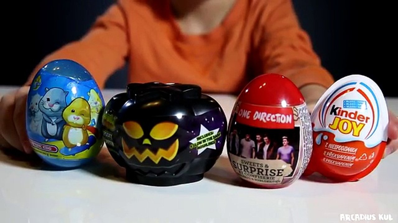 Sammie is Opening 4 Surprise Eggs: 1D, Kinder Joy, ZhuZhu Pets, Moshi Monsters​​​ SHOPKINS
