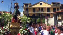 Carinaro (CE) - Festa di Sant'Eufemia, uscita dalla chiesa (03.09.17)