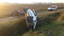 Tekirdağ Takla Atan Otomobilde 4 Kişi Yaralandı