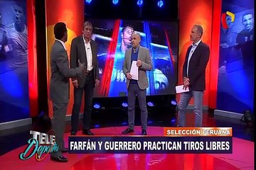 Perú vs. Ecuador: Guerrero y Farfán practicaron tiros libres