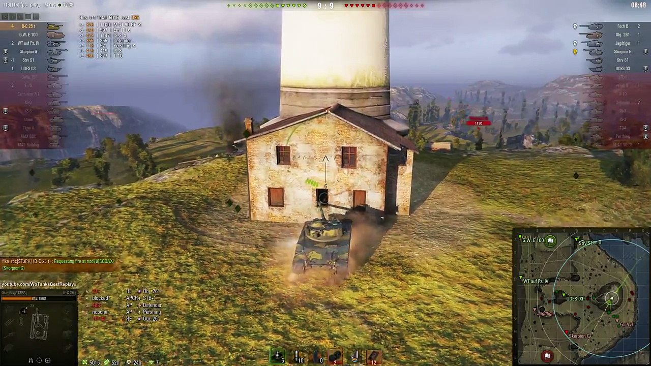 Bat.-Châtillon 25 t - 10 Kills - 1 VS 4 - World of Tanks