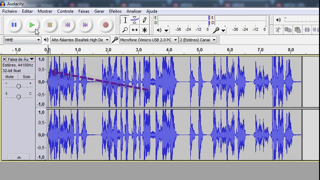 Como Engrossar ou afinar sua Voz programa audacity