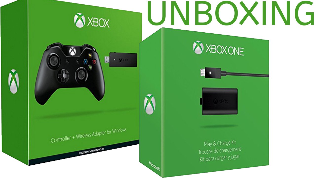 Unboxing: xbox one controller + wireless-stick + play & charge-kit [de | 4k]