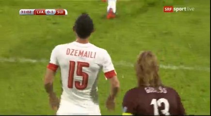 Blerim Dzemaili Missed Penalty HD -Latvia 0-1 Switzerland  03.09.2017