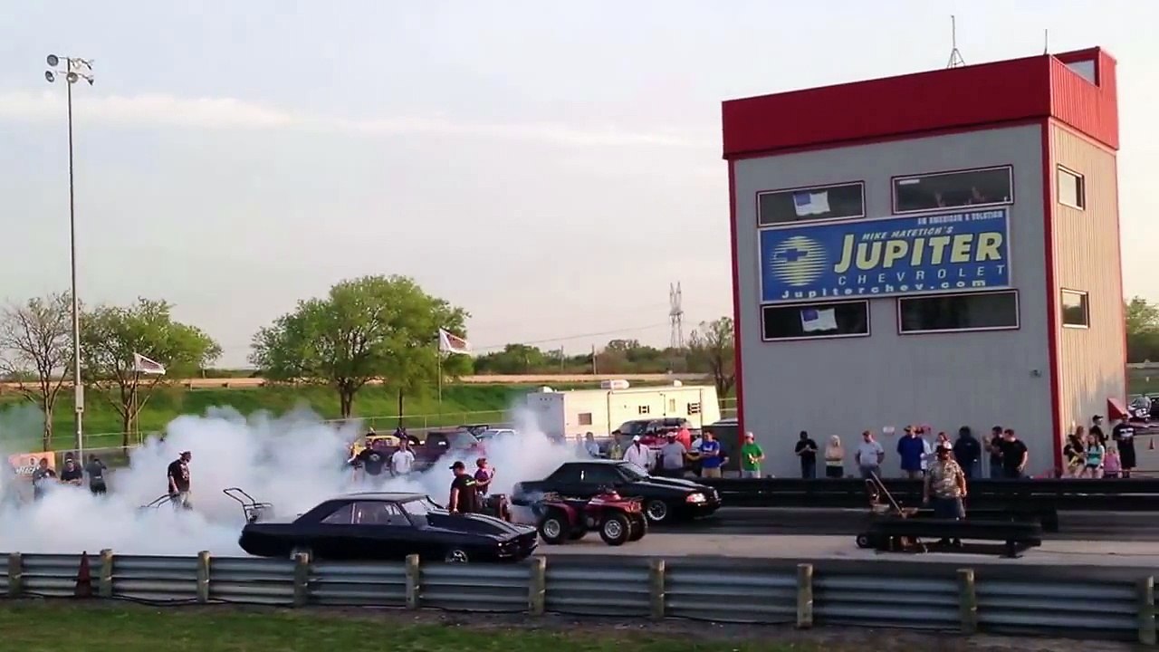 Mustang Coupe Chevy Chevelle Drag Race Redline Raceway Texas