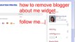 Technical Tubers - How to About Me Widget Remove from Blogger Blogspot