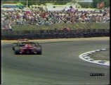 Gran Premio di Gran Bretagna 1990: Sorpasso di Prost a Boutsen, pit stop di A. Senna e Patrese e ritiro di Nannini