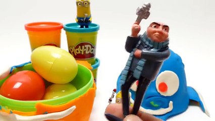 Y grandes despreciable huevo gigante héroe yo esbirro jugar Bob Esponja sorpresa juguete con Doh 6 minecraft