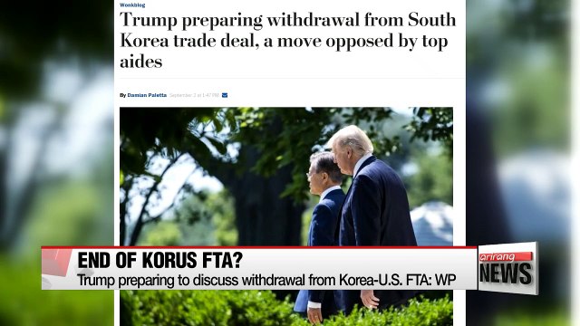 Trump prepares to discuss withdrawal from KORUS : WP
