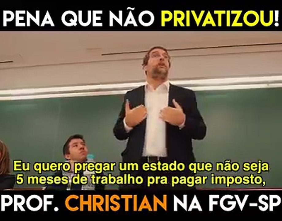 Professor da FGV falando sobre Privatização