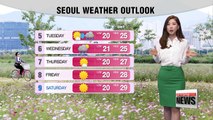 Early autumn weather under mostly sunny skies