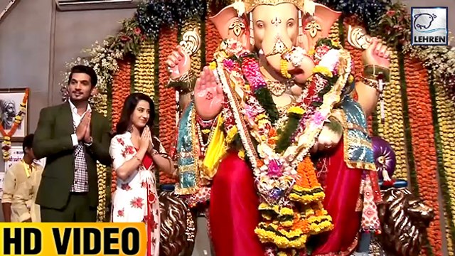 Arjun Bijlani And Preetika Rao Visit Andheri Cha Raja