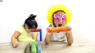 Learn Colors Johny Johny Yes Papa with CORN Bady Babies Eat Colored Corn Top Compilation