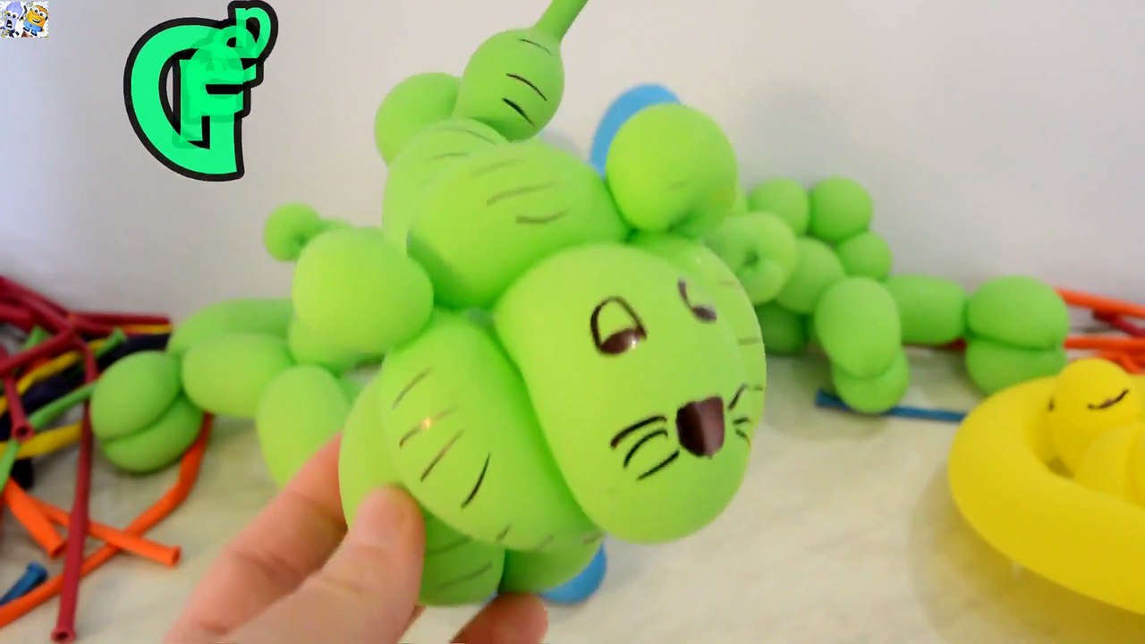 Balloon Animal Popping Top Finger Family Nursery Rhymes Learning Colours