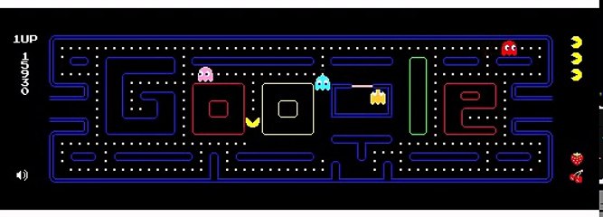 celebrating Pac-Man 30th anniversary by playing it on Googles doodle