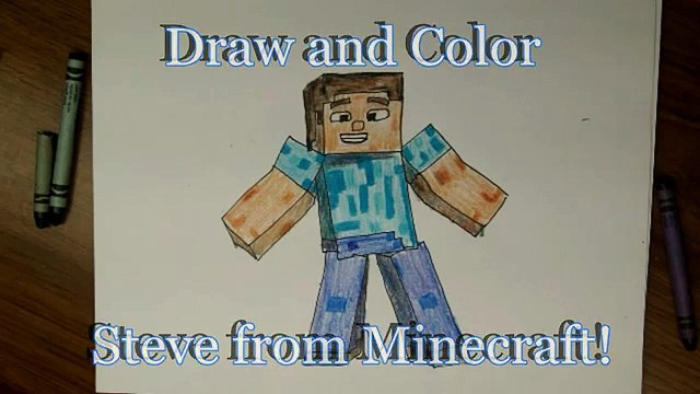 Drawing: How To Draw Steve from Minecraft [HD] - Easiest Way! tip/trick