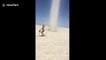 Beautiful dust devil filmed at Burning Man 2017
