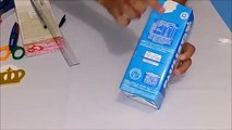 Como fazer caixinha com caixa de leite para lembrancinha
