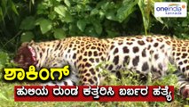 Hubballi : miscreants sever head leopard forest near haveri  | Oneindia Kannada