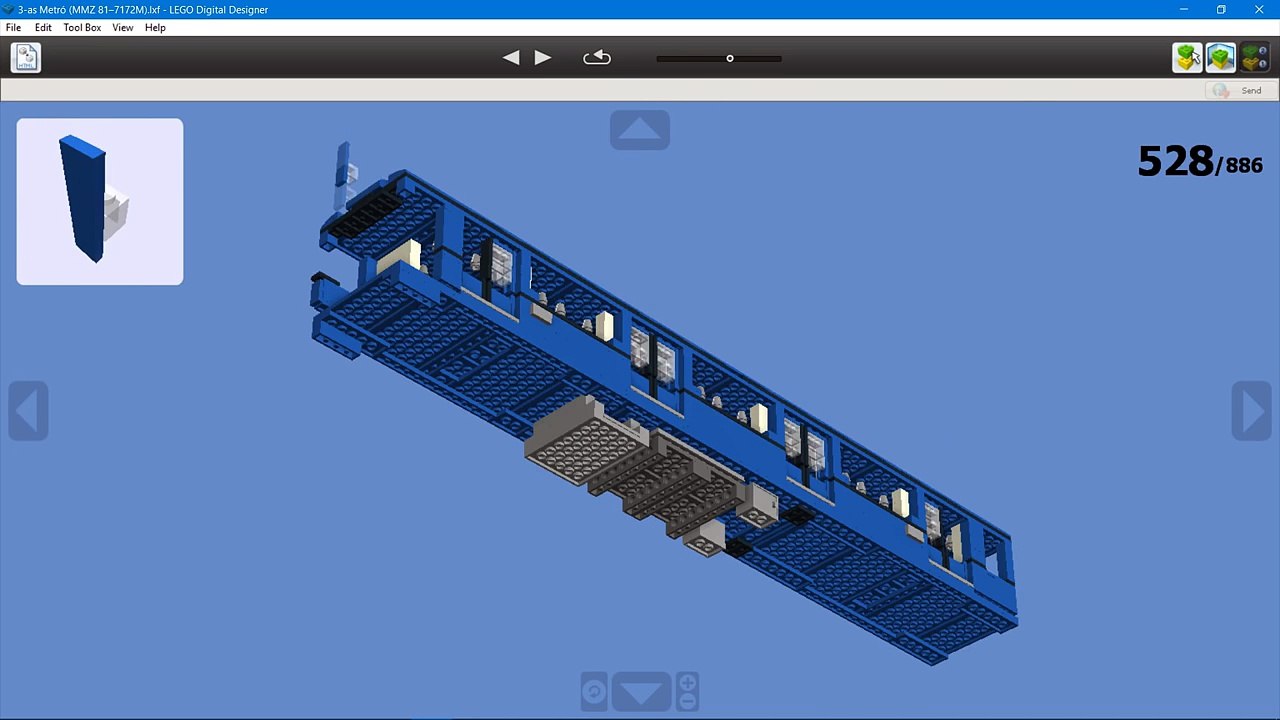 Budapest M3 Metro (MMZ 81-717.2M & 81-714.2M) - Made in LEGO Digital Designer