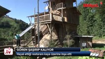 Hayal ettiği restoranı kaya üzerine inşa etti Videosu
