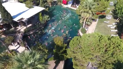 Denizli Şahika Encümen, Pamukkale İçin Antik Havuza Daldı
