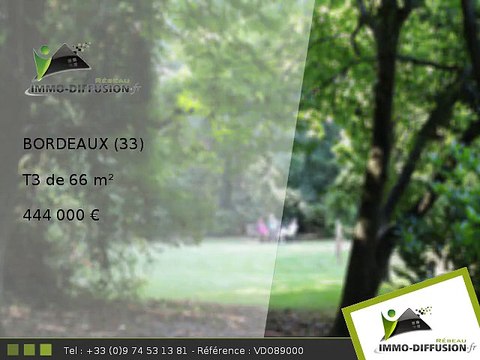 T3 A vendre Bordeaux 66m2 - 444 000 Euros