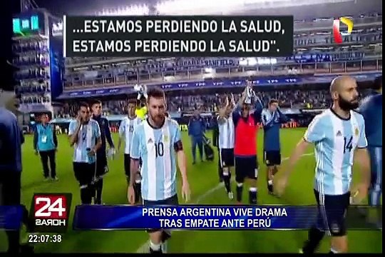Argentina vive drama por empate ante Perú pues su clasificación pende ahora de un hilo