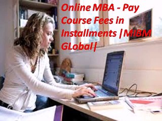 Online MBA - Pay Course Fees in Installments in Noida
