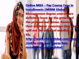 Online MBA - Pay Course Fees in Installments MIBM GLobal