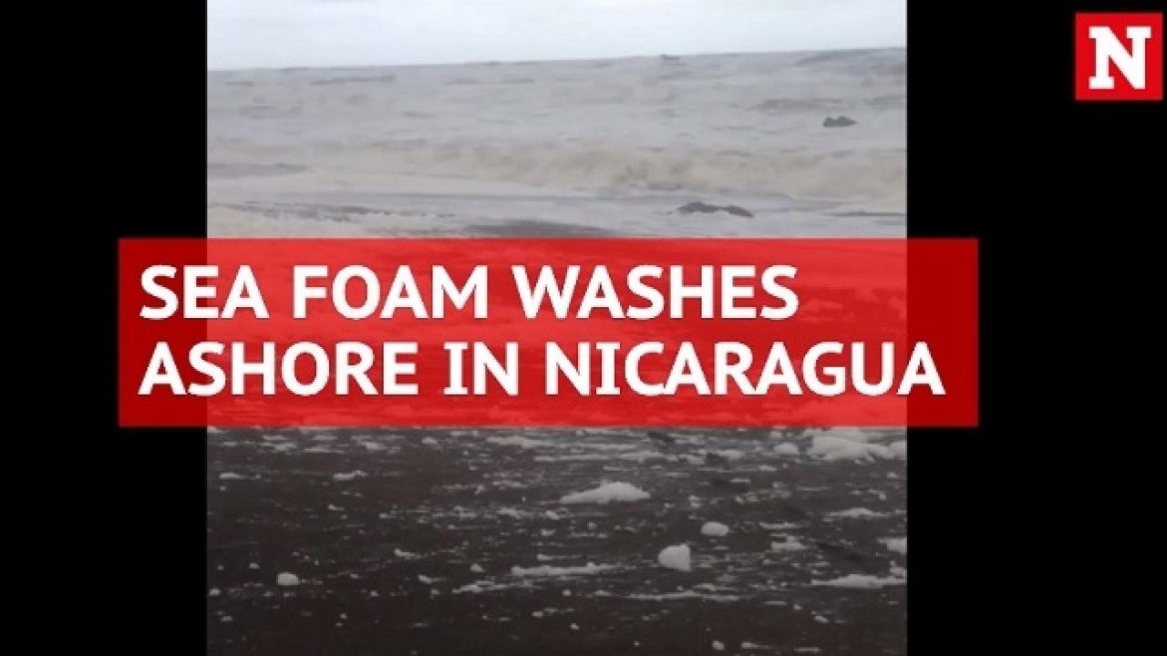 Watch sea foam washing up on coastline after Tropical Storm Nate batters Nicaragua