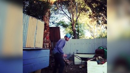 Cet homme aurait pu se faire très mal !