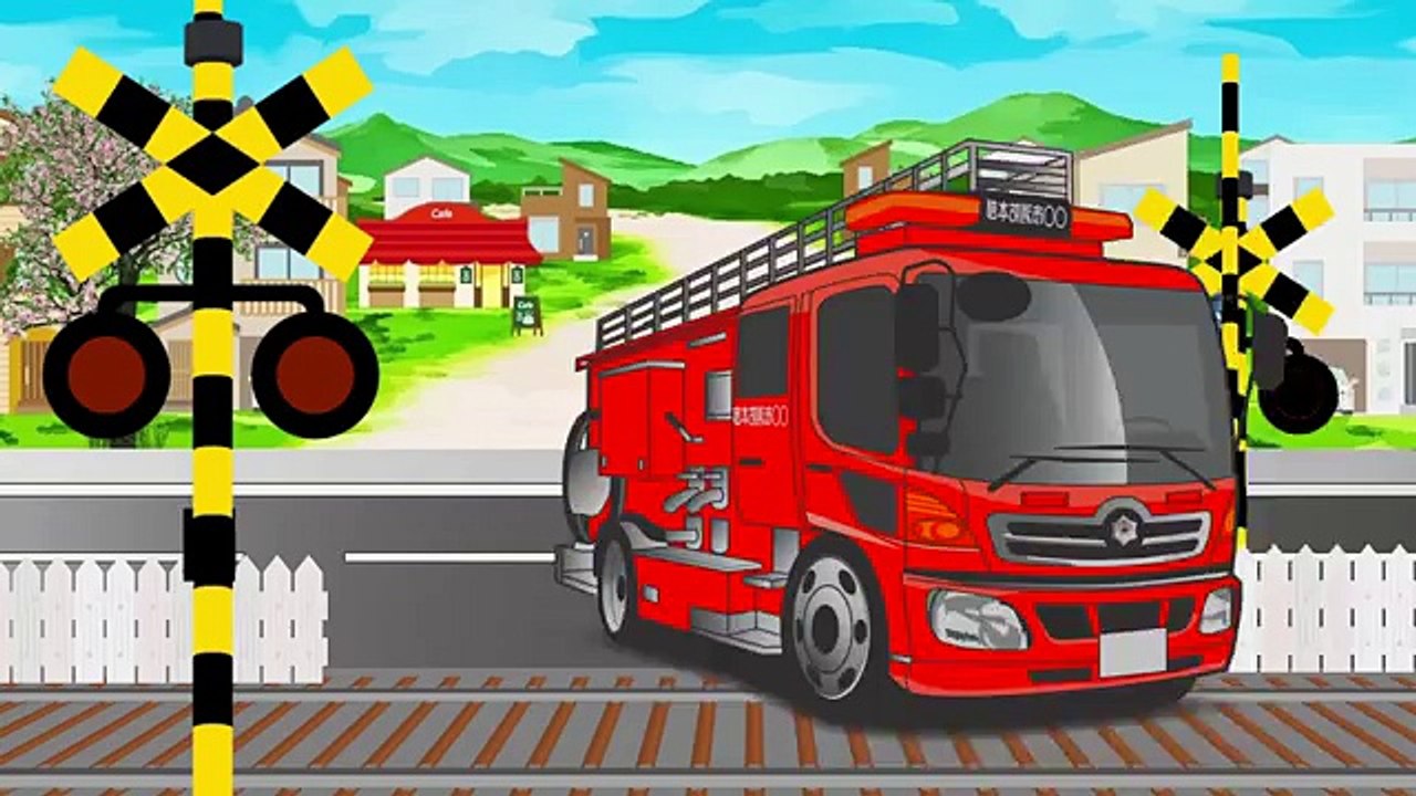 アンパンマンおもちゃアニメ ふみきり 電車 車 緊急車両 工事車両 パトカー 救急車 消防車 子供 キッズ 幼児向け アニメ train Anime