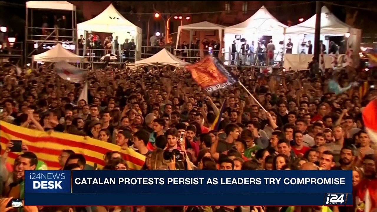 i24NEWS DESK | Catalan protests persist as leaders try compromise  | Saturday, October 7th 2017