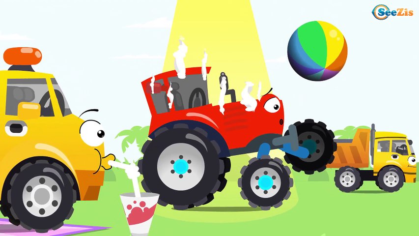 Carritos - Tractores infantiles -  Videos para niños en español - Vehículos Agrícolas