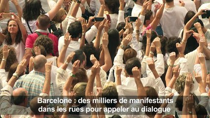 Crise en Catalogne: des manifestants appellent au "dialogue"