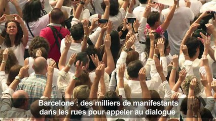 Crise en Catalogne: des manifestants appellent au "dialogue"