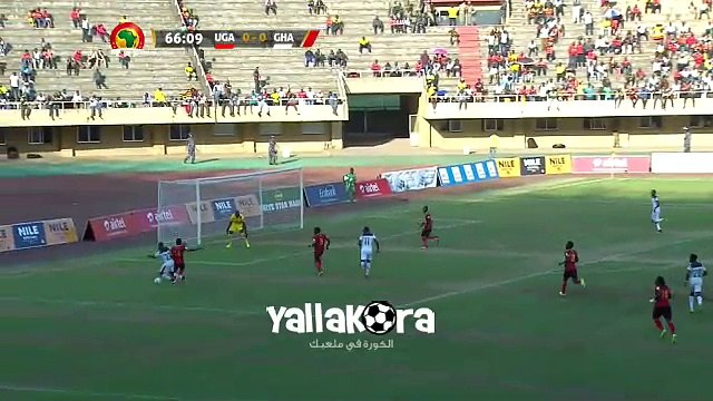 ضربة جزاء لم تحتسب لصالح غانا امام اوغندا