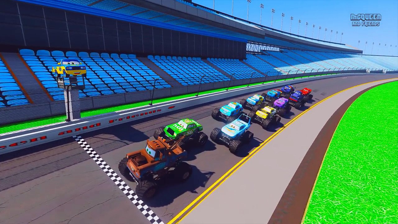 Race Cars Monster Trucks Daytona McQueen and Friends Disney Cars Mater The King Ivan Chick Hicks Max
