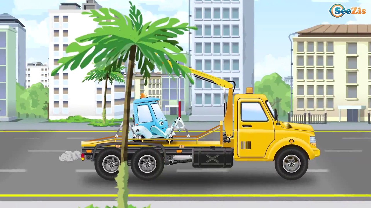 Fun Story w Tow Truck & Police Car - Cars & Trucks Kids Video - Vehicle & Chi Chi Car for children
