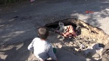Sivas Yolda Oluşan Çöküntü Tehlike Saçıyor